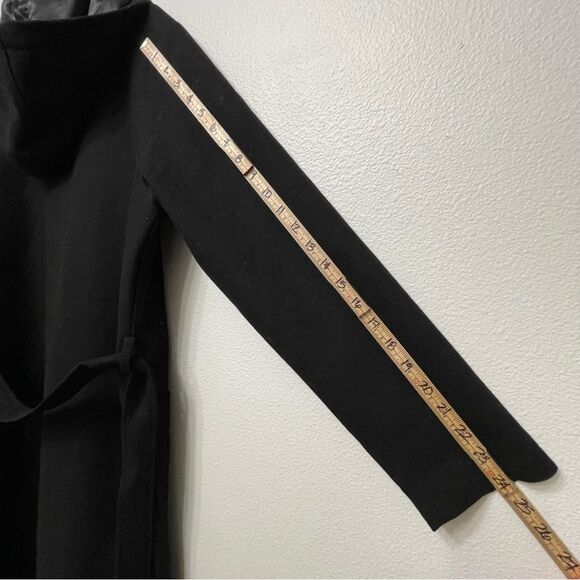 Mia Melon Satin-Lined Waterproof Wool Jacket Hooded - Jessica Black Size Large - Picture 6 of 11